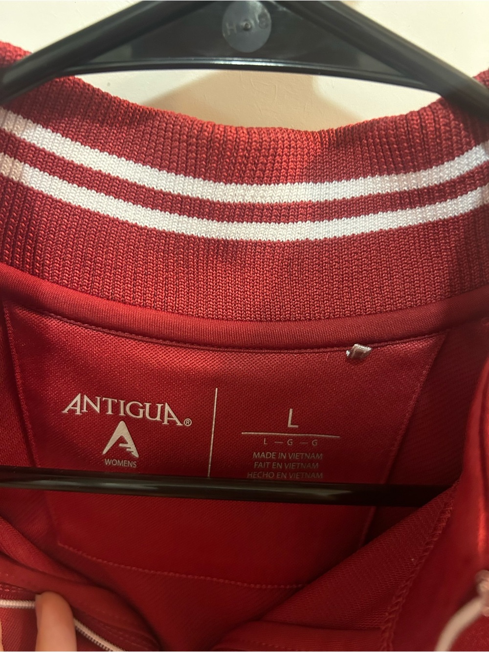 Indiana University Crimson Red Quarter Zip Pullover L Shacket IU Hoosiers - Picture 4 of 9